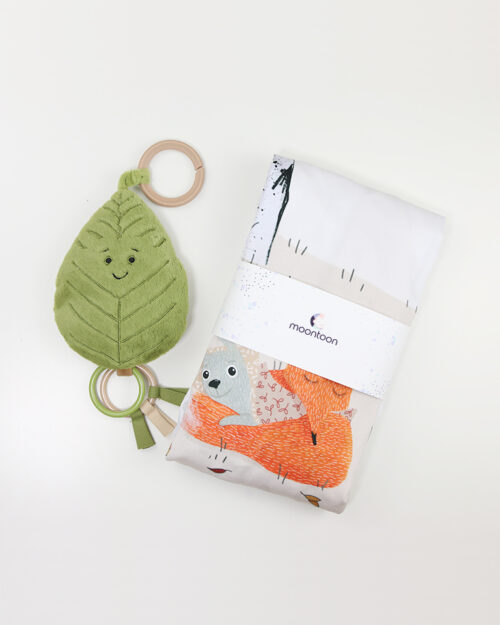 Zestaw prezentowy dla niemowlaka Leśne Kołysanki z listkiem JellyCat