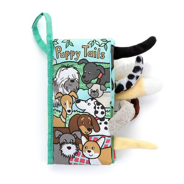 JellyCat – „Puppy Tails” Książeczka Sensoryczna dla Dzieci
