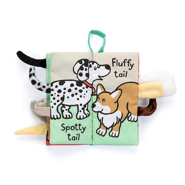 JellyCat – „Puppy Tails” Książeczka Sensoryczna dla Dzieci