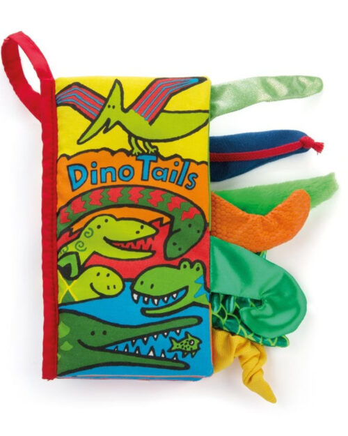 JellyCat – „Dino Tails” Książeczka Sensoryczna dla Dzieci