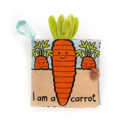 „Carrot” Książeczka Sensoryczna dla Dzieci – JELLYCAT LIMITED