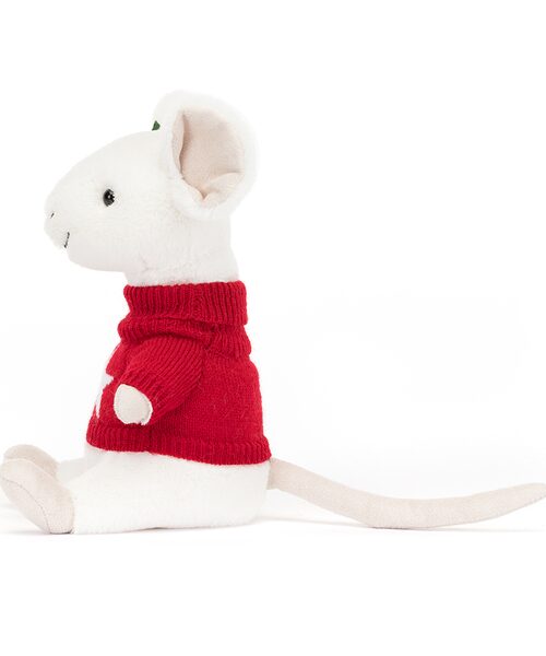 JellyCat – Wesoła Myszka w Czerwonym Sweterku 18 cm