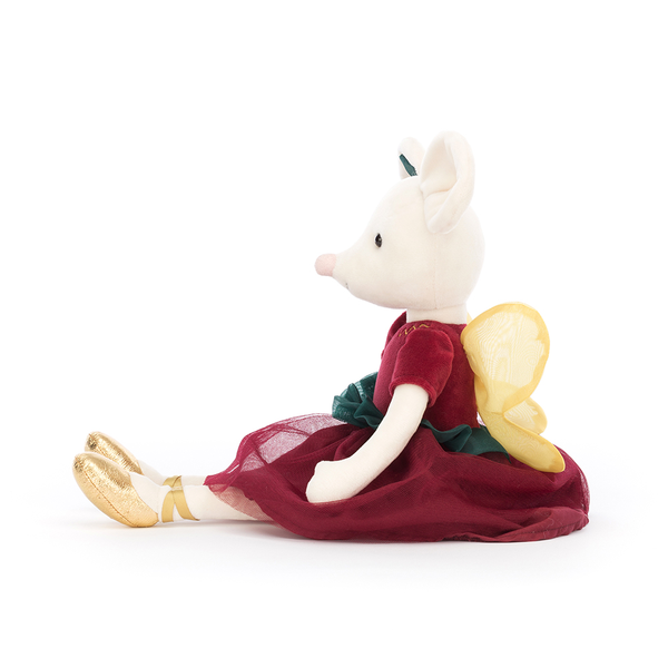 JellyCat – Wesoła Myszka w Sukience Bordowej 34 cm