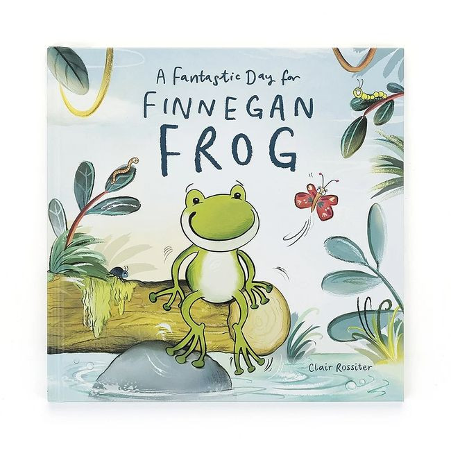 Jellycat „A Fantastic Day for Finnegan Frog” Książeczka dla Dzieci