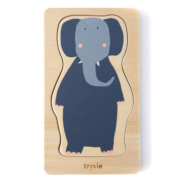 Trixie Baby – Zwierzęta Drewniane 4 Warstwowe Puzzle