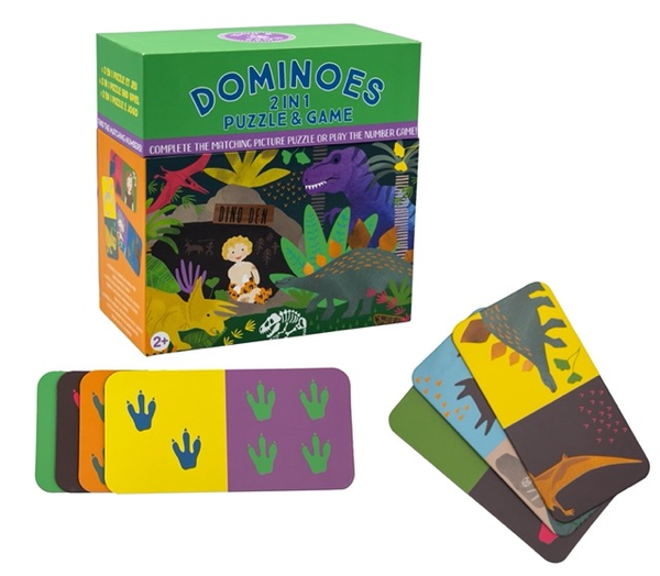 Floss & Rock – Dinozaury Gra Domino 2 w 1