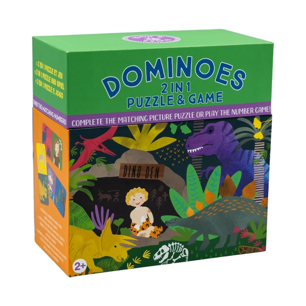 Floss & Rock – Dinozaury Gra Domino 2 w 1